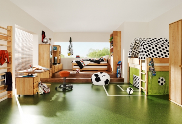 детская комната для маленького футбольного болельщика